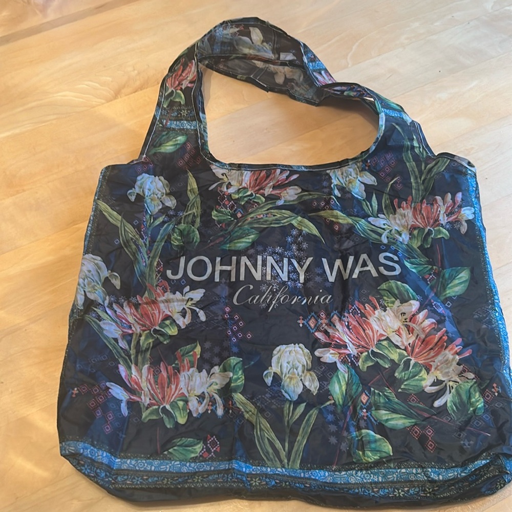 JOHNNY WAS Colorful Reusable Tote Bag Foldable Packable